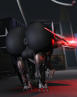 anthro anus backsack balls big_balls big_butt butt crate genitals glowing glowing_eyes huge_butt inside looking_back machine male puffy_anus red_eyes solo tail willie_piv konami metal_gear blade_wolf canid canine canis mammal robot wolf 3d_(artwork) digital_media_(artwork) hi_res