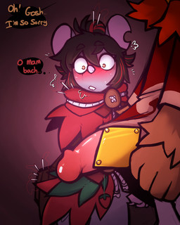 anthro bar_emanata biped blush bodily_fluids button_(fastener) clothed clothed_anthro clothed_female clothed_male clothing conjoined_speech_bubble duo emanata erection eyebrow_through_hair eyebrows faceless_anthro faceless_character faceless_male female fingers fur genitals grey_body grey_fur hair looking_at_genitalia looking_at_penis male notched_ear penis pink_inner_ear pink_nose rope sewing_needle simple_background speech_bubble standing sweat teeth text thought_bubble thread translucent translucent_hair mewgle sen_(mewgle) stitch_(mewgle) deer mammal mouse murid murine rodent 2025 4:5 digital_drawing_(artwork) digital_media_(artwork) english_text hi_res polish_text translation_check translation_request