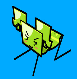 all_fours black_arms black_eyes black_legs blue_background blush blush_stickers butt featureless_hands featureless_legs female female_humanoid flat_body glistening glistening_butt green_body green_butt green_hair hair half-closed_eyes looking_back narrowed_eyes noseless not_furry nude nude_female nude_humanoid pigtails pink_blush simple_background smile solo square_(anatomy) square_head young young_female vussybussy mario_bros nintendo paper_mario mimi_(paper_mario) humanoid 2025 digital_media_(artwork)