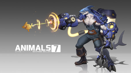 anthro arm_cannon armor biceps black_boots black_clothing black_footwear blue_body blue_clothing blue_overalls blue_scales boots cannon clenched_teeth clothing fin fin_piercing fin_ring footwear furgonomic_piercing furgonomics gauntlets_(weapon) gills grappling_hook head_fin holding_object holding_rope machine male multicolored_body multicolored_scales muscular muscular_anthro muscular_male overalls pecs piercing power_armor prosthetic prosthetic_leg prosthetic_limb ranged_weapon rope scales shoes solo spaulder teeth two_tone_body two_tone_scales weapon white_body white_scales thebloodsouls aquatic fish shark 16:9 2023 hi_res widescreen