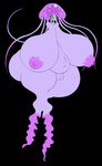 anthro areola armless belly big_breasts big_butt breasts butt eye_bags eyelashes female genitals green_eyes huge_breasts huge_butt hyper hyper_breasts legless mouthless navel nipples puffy_areola purple_body purple_nipples pussy slightly_chubby slightly_chubby_anthro slightly_chubby_female solo tentacles wide_hips zuremow laveana_dula cnidarian jellyfish marine medusozoan absurd_res alpha_channel hi_res