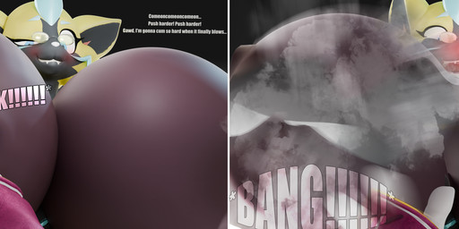 aroused_face begging_to_cum big_breasts breast_poke breasts bursting dialogue eyewear featureless_breasts female glasses huge_breasts hyper hyper_breasts hyper_inflation inflation offscreen_character onomatopoeia open_mouth popping sound_effects text wearing_glasses notsobretheren warfaremachine_(modeler) bandai_namco digimon nintendo pokemon rena_(notsobretheren) warfare_renamon warfare_zeraora zee_(notsobretheren) digimon_(species) generation_7_pokemon legendary_pokemon pokemon_(species) renamon zeraora 2025 3d_(artwork) absurd_res digital_media_(artwork) hi_res impact_(font) sequence