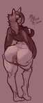anal_hair anthro anus big_butt bottomless butt butt_focus clothed clothing female fur hoodie hoodie_only huge_butt looking_at_viewer looking_back moody_lighting pantsless pubes puffy_anus simple_background solo spread_butt spreading tongue tongue_out topwear topwear_only white_body white_fur sebastian_almric jasmine_(sebastian_almric) domestic_cat felid feline felis mammal hi_res