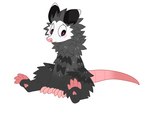 ambiguous_gender anthro blush fur looking_aside neck_tuft sad semi-anthro sitting solo tail tuft fosbat american_opossum mammal marsupial hi_res