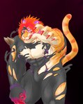 abs anthro bulge clawed_hands corruption goo_suit hair male muscular muscular_arms muscular_thighs nipples pecs red_hair smile smirk solo yuganda yuganda_sei_g0 lifewonders tokyo_afterschool_summoners nightgaunt nomad_(tas) animate_inanimate felid living_clothing mammal pantherine tiger