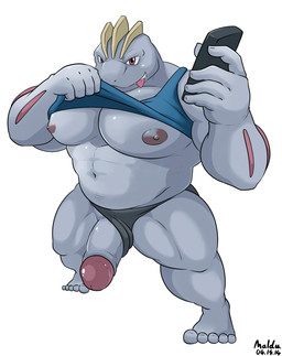 2014 5_toes abs anthro barefoot biceps clothed clothing erection half-dressed humanoid_penis machoke maldu male manly muscles navel nintendo nipples pecs penis plain_background pokémon selfie shirt solo speedo swimsuit tank_top teeth thick_penis toes tongue tongue_out undressing video_games
Rating: Explicit
Score: 10
User: forkU
Date: April 14, 2014