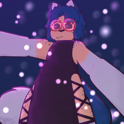 blue_hair clothed clothing crossdressing dress eyewear first_person_view freckles glasses hair looking_at_viewer male muffin_(spatey) solo spatey animal_humanoid cat_humanoid domestic_cat felid felid_humanoid feline feline_humanoid felis humanoid hybrid mammal mammal_humanoid 1:1 hi_res trans_(lore) trans_man_(lore)