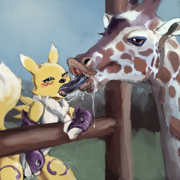 3_fingers ambiguous_gender anthro anthro_on_feral bestiality black_nose black_sclera blue_eyes blush breasts canine clothing deep_tongue digimon drooling duo extreme_french_kiss eyelashes female fence feral fingering fist fox french_kissing fur giraffe gloves grass hi_res interspecies kissing long_tongue mammal masturbation nude one_eye_closed open_mouth outside plant purple_fur pussy_juice raised_arm renamon saliva size_difference sky squint standing sucking_tongue tongue tongue_out ungulatr vaginal_masturbation white_fur wood yellow_fur

Rating: Explicit
Score: 55
User: WiiFitTrainer
Date: November 08, 2013