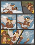 ?! anthro artist_name balls blue_hair blue_sky border boulder brown_body brown_eyes brown_fur brown_hair butt clothed clothed/nude clothed_anthro clothed_male clothing cloud comic countershading deer duo english_text erection evil_grin exclamation_point eyebrow_through_hair eyebrows eyes_closed feathered_wings feathers femboy fingerless_(marking) flying fur genitals green_eyes hair halo harp hi_res hiding hiding_behind_rock horn humanoid_genitalia humanoid_penis innocence jamer light lighting looking_back male male/male mammal musical_instrument mustelid navel nude nude_anthro nude_male open_mouth otter otterlytoast_(character) page_number penis playing_music plucked_string_instrument red_horn red_tail robe rock sky skymafia smile spade_tail standing string_instrument surprise surprised_expression tail tail_grab tan_body tan_fur text tongue tongue_out translucent translucent_hair white_clothing white_wings wings