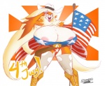2013 america american_flag avian big_breasts bird boots breasts cleavage cowboy_hat eagle female flag hat huge_breasts hyper hyper_breasts lionalliance looking_at_viewer nipples non-mammal_breasts open_mouth salute solo thigh_highs tight_clothing
Rating: Questionable
Score: 5
User: beartraps
Date: July 10, 2013