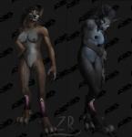 anthro breasts butt duo female genitals hair mane nipples nude pussy furryrex_(artist) blizzard_entertainment warcraft roxley vanessa_(furryrex) canid mammal werecanid werecreature worgen