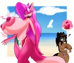 anthro beach big_breasts breasts clothing curious dominican_flag dragon_fruit erect_nipples eyewear food fruit glasses huge_breasts mexican_flag nipples panties plant pose smile underwear gomezcat candy_the_mongoose denisse canid canine fox mammal small_indian_mongoose absurd_res hi_res pinup