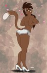 anthro breasts clothing female footwear hair high_heels shoes solo tail wendel_fragoso deborah_bispo domestic_cat felid feline felis mammal absurd_res hi_res