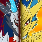 armor duo evolved hair horn looking_at_viewer male red_eyes simple_background split_screen chicostyx bandai_namco digimon mythology fan_character yami_the_veemon digimon_(species) dragon fanmon halsemon hybrid magnamon mythological_creature mythological_scalie reptile scalie sethmon 1:1 bust_portrait digital_media_(artwork) hi_res portrait