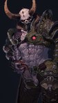 abs armor balls bone claws erection finger_claws genitals glans horn humanoid_genitalia humanoid_penis male not_furry penis skull skull_head solo adios_(pixiv) humanoid marauder_(doom) digital_drawing_(artwork) digital_media_(artwork) hi_res