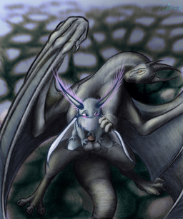 anthro anthro_on_feral balls bestiality blush claws dominant duo female feral fur genitals horn larger_dom male male/female male_penetrating membrane_(anatomy) membranous_wings multi_arm multi_limb nude penetration penis quadruped sex shy simple_background size_difference submissive tail vulva wings nice_koshkojena mythology arthropod dragon insect lepidopteran moth mythological_creature mythological_scalie scalie digital_media_(artwork) hi_res