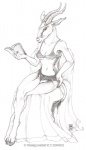 anthro between_fingers biped book bra clothing considering dual_holding female front_view holding_book holding_object holding_pencil holding_writing_utensil hooves little_black_book notebook panties pencil_(object) sitting solo tail three-quarter_view underwear writing_utensil shinigamigirl antelope bovid gazelle mammal full-length_portrait graphite_(artwork) greyscale monochrome pencil_(artwork) portrait traditional_media_(artwork)