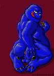 anthro anus butt feet looking_at_viewer male paws slightly_chubby solo spread_butt spreading sean_blackthorne pbs sesame_street cookie_monster digital_media_(artwork)