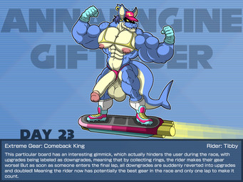 abs anthro balls biceps big_balls big_muscles big_pecs big_penis bikini bikini_bottom bikini_thong bikini_top blue_background blue_body blue_hair clothing ear_piercing extreme_gear fangs flexing flexing_bicep flexing_both_biceps footwear foreskin furgonomics furry-specific_piercing genitals gills gloves glowing glowing_eyes grin hair half-erect handwear hat headgear headwear hoverboard hovercraft humanoid_genitalia humanoid_penis ineffective_clothing male markings multicolored_body multicolored_tail muscular muscular_anthro muscular_arms muscular_male navel nipples nude obscured_eyes pecs penis piercing pink_clothing pink_nipples retracted_foreskin saggy_balls shark_tail sharp_teeth shoes simple_background smile socks solo standing swimwear tail tan_balls tan_body tan_penis tan_tail teeth text tight_clothing two-piece_swimsuit two_tone_body two_tone_tail vehicle yellow_clothing yellow_eyes annaengine inktober tiburalgo_(character) bat fish hybrid mammal marine shark 2025 4:3 digital_media_(artwork) english_text hi_res