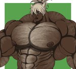 big_muscles big_pecs body_hair bouncing_pecs chest_hair dark_body dark_skin femboy growth huge_muscles huge_pecs hyper hyper_muscles hyper_pecs male muscle_growth muscular muscular_male not_furry pecs solo kion_(artist) final_fantasy final_fantasy_xiv square_enix felid feline humanoid mammal miqo'te animated short_playtime