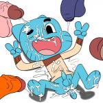 balls bottomless butt cat cub cum cum_everywhere disembodied_penis feline gangbang gay group group_sex gumball_watterson jerseydevil_(artist) male messy penis sex the_amazing_world_of_gumball vein young
Rating: Explicit
Score: 7
User: Pokelova
Date: November 22, 2013
