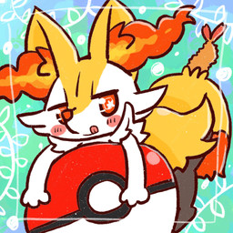 ambiguous_anthro ambiguous_gender anthro biped blush closed_smile food looking_at_viewer lying micro mouth_closed object_in_tail on_front pokeball shrimp_(food) simple_background smile snout solo tail textured tongue tongue_out annyui0611 nintendo pokemon braixen canid generation_6_pokemon mammal pokemon_(species) 1:1 2022 digital_drawing_(artwork) digital_media_(artwork) full-length_portrait hi_res japanese_description portrait translated_description