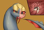 after_vore female female_pred larger_female macro male male_prey micro oral_vore size_difference smaller_male vore poisonsneksoffie nintendo pokemon generation_3_pokemon human mammal pokemon_(species) seviper absurd_res digital_media_(artwork) hi_res incest_(lore)