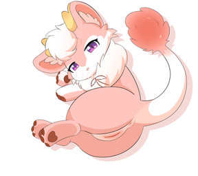 anus breath cheek_tuft chest_tuft clitoris facial_tuft female feral fur genitals horn inner_ear_fluff lying multicolored_body multicolored_fur on_ground open_mouth paws pink_body pink_fur purple_eyes round_ears simple_background solo tuft two_tone_body two_tone_fur vulva white_body white_fur yellow_horn illhwa_drago fabulous_beasts mythology xiaolizhi_(fabulous_beasts) dragon kirin mythological_creature mythological_scalie scalie absurd_res hi_res