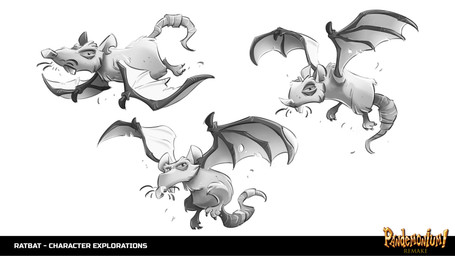 3_toes ambiguous_feral ambiguous_gender black_claws black_eyes buckteeth cheek_tuft chest_tuft claws facial_tuft feet feral flying fur grey_body grey_eyelids grey_feet grey_fur grey_nose grey_tail grey_wings light long_tail looking_at_viewer membrane_(anatomy) membranous_wings mouth_closed narrowed_eyes notched_ear notched_wings pink_wings simple_background solo squint tail teeth text title toe_claws toes tuft whiskers white_background wing_claws wings giacomo_boni pandemonium!_(series) toys_for_bob bat mammal murid murine rat ratbat_(pandemonium!) rodent 16:9 2020 4k absurd_res adobe_photoshop_(artwork) concept_art digital_drawing_(artwork) digital_media_(artwork) english_description english_text greyscale hi_res lighting monochrome shaded widescreen