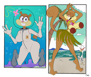 4_fingers 4_toes anthro armor arms_bent barefoot beach beak bent_legs big_breasts big_eyes biped black_eyes bodysuit boots border bottomwear bouncing_breasts bra breasts brown_ears brown_tail bubble bubble_helmet buckteeth closed_smile clothed clothed_anthro clothed_female clothing cloud coconut coconut_bra countershade_feet countershade_fur countershade_torso countershading curled_tail dancing day detailed_background drupe_(fruit) duo eyelashes eyes_closed eyewear eyewear_only feathers feet female female_focus fingers flower flower_cloud_(spongebob) flower_necklace food footwear fruit fur gesture glistening glistening_eyelids glistening_eyes glistening_eyewear glistening_sunglasses gloves grass grass_skirt green_sky grey_boots grey_clothing grey_footwear grey_high_heels hand_gesture hands_above_head hands_together handwear head_turned headgear helmet high_heeled_boots high_heels hula humanoid_hands iris larger_female leaning leaning_sideways light_body light_feathers light_fur long_eyelashes long_legs looking_at_viewer male monotone_breasts monotone_tail mountain mouth_closed multicolored_body multicolored_fur multicolored_sky multiple_outfits multiple_poses no_pupils nude open_mouth open_smile outside outside_border palm_tree panties pink_clothing pink_nose pink_panties pink_tongue pink_underwear plant plantigrade pose raised_heel red_eyewear red_sunglasses sand sea shoes size_difference skinsuit skirt sky smaller_male smile smiling_at_viewer straight_legs sunglasses sunglasses_only tail tan_body tan_breasts tan_countershading tan_fur teeth text thick_thighs three-quarter_view thumbs_up tight_clothing toes tongue tree two_tone_body two_tone_fur two_tone_sky underwear water wearing_sunglasses white_body white_bodysuit white_border white_clothing white_clouds white_feathers white_gloves white_handwear white_sclera white_skinsuit wide_hipped_anthro wide_hipped_female wide_hips win-victory-love yellow_beak zipper coekj_(artist) nickelodeon spongebob_squarepants sandy_cheeks avian bird mammal rodent sciurid tree_squirrel 2025 artist_name digital_drawing_(artwork) digital_media_(artwork) hi_res