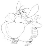 4_arms 4_wings :3 antennae_(anatomy) anthro arm_spikes back_wings belly big_belly breasts buckle button_(fastener) claws clothed clothed_anthro clothed_female clothing eyelashes female fluffy front_view fur handpaw huge_belly huge_thighs insect_wings leotard looking_at_breasts looking_at_own_breasts looking_at_self looking_down mane mouth_closed multi_arm multi_limb multi_wing non-mammal_breasts obese obese_anthro obese_female overweight overweight_anthro overweight_female paws simple_background solo spikes spikes_(anatomy) straps tail thick_thighs three-quarter_view toe_claws white_background wings maddeku arthropod hybrid insect 2019 black_and_white digital_drawing_(artwork) digital_media_(artwork) full-length_portrait hi_res monochrome portrait sketch