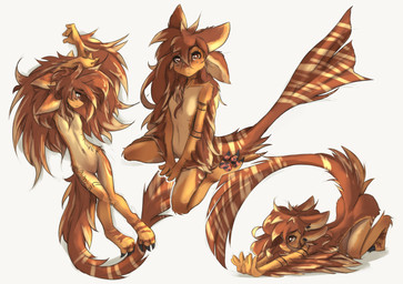 4_ears 4_fingers alternate_species anthro arm_tattoo ass_up breasts bridge_piercing brown_eyes brown_hair cheek_piercing ear_piercing eye_piercing facial_piercing featureless_breasts featureless_crotch female female_anthro fingers flesh_tunnel fur gauged_ear hair kneeling leg_tattoo long_hair long_tail looking_at_viewer lying multi_ear multicolored_body multiple_angles navel neck_tattoo nose_piercing nude on_back piercing simple_background small_breasts solo stretching tail tan_body tan_fur tattoo thigh_gap thigh_tattoo white_background tinygaypirate apogee_(tinygaypirate) avali 2023 absurd_res hi_res
