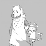 ambiguous_gender animal_ears blush caprine cub eyes_closed female goat hand_holding horn paws protagonist_(undertale) ribbons smile stick teeth toriel undertale young
Rating: Safe
Score: 4
User: Vaporeon
Date: August 17, 2013