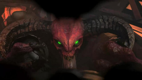 ambiguous_gender big_penis bodily_fluids cum cum_in_mouth cum_inside cum_string deep_throat duo fellatio first_person_view foreskin genital_fluids genitals green_eyes horn huge_penis human_on_humanoid human_penetrating interspecies licking male male/ambiguous male_on_humanoid male_pov nude nuzzling oral oral_penetration penetrating_pov penetration penile penis penis_lick penis_nuzzling saliva sex size_difference teeth tongue tongue_out whitecrow doom_(series) id_software microsoft baron_of_hell demon human humanoid mammal 16:9 2018 3d_(artwork) 3d_animation animated digital_media_(artwork) high_framerate no_sound short_playtime source_filmmaker_(artwork) video widescreen