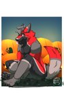 abs defective_character food fruit jock male plant pumpkin solo kobi_seika canid canine canis humanoid mammal wolf 5:8 hi_res