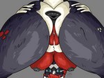 anthro anus anus_focus belly bent_over big_anus big_breasts big_butt big_dom_small_sub black_anus black_nipples bodily_fluids breasts butt butt_focus butt_grab dominant dominant_female dragon_scales facesitting female first_person_view fur genital_fluids genitals green_eyes hair hand_on_butt imminent_facesitting larger_female looking_at_viewer looking_down looking_down_at_partner looking_down_at_viewer macro multicolored_body multicolored_fur multicolored_scales nipples nude presenting presenting_anus pussy scales simple_background sitting sitting_on_another size_difference smile solo spread_anus spread_butt spreading tail thick_thighs aafox196 mythology cinder_(marley_n_friends) canid canine canis dragon hybrid mammal mythological_creature mythological_scalie scalie wolf 4:3 digital_media_(artwork) hi_res