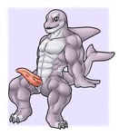 abs animal_genitalia animal_penis anthro barazoku biceps bodily_fluids cetacean_genitalia cetacean_penis claws erection genitals male muscular muscular_anthro muscular_male nude pecs penis simple_background smile solo tapering_penis altenusy kirby_(series) nintendo acro_(kirby) cetacean dolphin mammal marine oceanic_dolphin orca toothed_whale digital_media_(artwork)