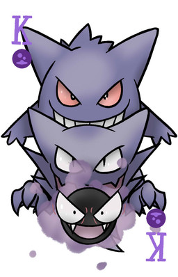 ambiguous_gender anthro card group looking_at_viewer playing_card trio blubbs.y nintendo pokemon gastly generation_1_pokemon gengar haunter pokemon_(species) 9:14
