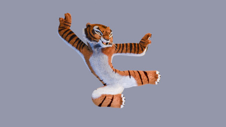 anthro female flat_chested fur grey_background nude nude_anthro nude_female orange_body orange_fur pose simple_background solo striped_body striped_fur stripes typi01 dreamworks kung_fu_panda master_tigress felid mammal pantherine tiger 16:9 3d_(artwork) blender_(artwork) digital_media_(artwork) hi_res widescreen