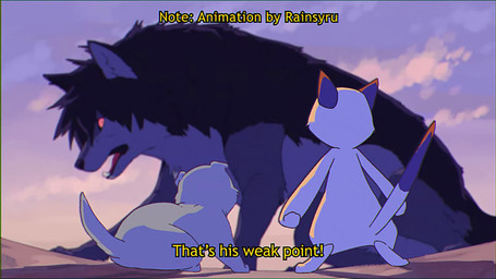 ambiguous_gender answer asking_another biped bipedal_feral black_body black_fur brown_body brown_fur cheek_tuft clenched_teeth detailed_background dialogue dipstick_tail eyes_closed facial_tuft fangs feral fur green_sclera grey_body grey_fur group inner_ear_fluff jumping kick kicking_another looking_at_another markings multicolored_body multicolored_fur narrowed_eyes one_eye_closed open_mouth orange_sclera pawpads paws quadruped raised_tail red_eyes running running_away scared scenery shocked size_difference smile smirk speech_bubble standing tail tail_markings teeth text tuft white_body white_fur yelling rainsyru battle_tendency jojo's_bizarre_adventure huey_(rainsyru) jello_(rainsyru) smokey_(rainsyru) canid canine canis domestic_cat felid feline felis mammal wolf 16:9 2023 2d_animation animated artist_name digital_media_(artwork) english_text frame_by_frame hi_res meme shaded short_playtime simple_shading sound video voice_acted widescreen