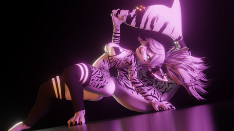 anthro female akaiii felid fish hybrid mammal marine pantherine requiem_shark shark tiger tiger_shark 16:9 4k absurd_res hi_res widescreen