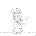 anthro biped boots bottomwear clothed clothing dancing female footwear hat headgear headwear looking_at_viewer pants ripped_off_sleeves shirt shoes simple_background solo tail topwear white_background smekbo lackadaisy ivy_pepper domestic_cat felid feline felis mammal 1:1 2d_animation animated black_and_white frame_by_frame line_art monochrome short_playtime