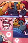 3_toes 4_fingers :3 after_kiss after_sex ahegao annoyed anthro anthro_on_anthro anthro_penetrated anthro_penetrating anthro_penetrating_anthro anthrofied anus anvil_position areola arm_support athletic athletic_anthro athletic_female athletic_male bangs bed bed_covers bedding bedroom bent_legs between_legs biped black_eyebrows black_nose black_outline blanket blush bodily_fluids bottomwear bottomwear_down breasts brown_body brown_countershading butt caressing_face cheek_tuft claws close-up closed_smile clothed clothed_sex clothing comic_panel countershade_torso countershading cum cum_drip cum_from_pussy cum_in_pussy cum_in_uterus cum_inside cum_on_bed cum_on_body cum_on_butt cum_on_partner cum_on_penis cum_on_self cum_splatter cum_strand cumshot cutaway cute_fangs dark_areola dark_eyelids dark_nipples detailed_background dripping duo ear_piercing ear_ring ejaculation ellipsis erection excessive_cum excessive_genital_fluids exhausted extended_legs eye_contact eye_roll eyebrows eyelashes eyes_closed facial_tuft fangs feet female female_anthro female_on_bottom female_penetrated finger_claws fingers flustered forehead_gem forward_arm_support from_front_position front_view fur furniture gem genital_close-up genital_fluids genitals hair hair_over_eye half-closed_eyes hand_on_cheek hand_on_face hand_on_hip hand_on_leg happy happy_sex head_tuft heart_symbol hindpaw holding_another holding_partner hybrid_genitalia hybrid_penis imminent_cumshot imminent_orgasm impact_lines impatient inside internal interspecies intimate jewelry knees_pulled_up knot larger_on_top leaking leaking_cum legs_up looking_at_another looking_at_partner looking_pleasured looking_up love loving_gaze lying male male/female male_anthro male_on_top medium_breasts midriff mohawk mouth_closed narrowed_eyes neck_tuft nude on_back on_bed on_bottom on_side on_top open_mouth open_smile orgasm orgasm_face outline ovaries oversized_bottomwear oversized_clothing oversized_pants ovum ovum_with_heart pants pants_down partially_clothed paws penetration penile penile_penetration penile_spines penis penis_close-up penis_in_pussy piercing pillow pink_penis plantigrade pokemorph pussy raised_eyebrows raised_inner_eyebrows raised_tail rear_view red_eyes red_hair red_tail relaxing ring_piercing romantic romantic_couple saliva saliva_string scarf sex sharp_teeth side_view sleeping smaller_on_bottom smile snaggle_tooth tail tail_tuft teeth thick_eyelashes toe_claws toes tongue tongue_out tuft uterus vaginal vaginal_fluids vaginal_penetration white_claws yellow_scarf spunkubus nintendo pokemon fan_character fang_the_weavile gambit_the_scrafty generation_4_pokemon generation_5_pokemon mammal pokemon_(species) reptile scalie scrafty weavile 2025 2:3 absurd_res comic digital_drawing_(artwork) digital_media_(artwork) hi_res