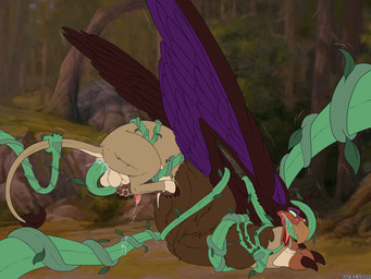 anal anal_penetration anus balls beak blush butt feathered_wings feathers feral forced genitals male oral oral_penetration penetration penis rape sex solo tail tentacle_in_ass tentacle_in_mouth tentacle_in_vagina tentacle_penetration tentacle_rape tentacle_sex tentacles vaginal vaginal_penetration vine_bondage vine_in_butt vine_in_mouth vine_tentacles wings backlash91 conditional_dnp mythology quest_for_camelot warner_brothers griffin_(quest_for_camelot) avian gryphon mythological_avian mythological_creature hi_res