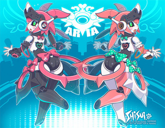 5_fingers amplifier armwear big_butt black_armwear black_body black_clothing black_elbow_gloves black_gloves black_handwear black_legwear black_sclera black_thigh_highs blush blush_stickers bow_ribbon butt city cityscape clothing detailed_background elbow_gloves emanata featureless_feet feet female fingers frilly frilly_clothing frilly_gloves gloves green_bow_ribbon green_eyes hair handwear headgear heart_symbol huge_thighs joints legwear looking_at_viewer looking_back looking_back_at_viewer machine metallic_hair not_furry one_leg_up open_mouth pigtails pink_armwear pink_clothing pink_elbow_gloves pink_gloves pink_hair pink_handwear pink_legwear pink_thigh_highs polka_dot_bow pseudo_hair raised_leg rear_view red_bow_ribbon robotic robotic_leg solo text thick_thighs thigh_highs white_body wide_hips wrist_accessory shisui mihoyo zenless_zone_zero aria_(zenless_zone_zero) humanoid robot robot_humanoid english_text hi_res japanese_text watermark