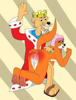 angry anthro bodily_fluids butt_slap clothed clothed_male clothing crying duo female genitals king male male/female nude nude_female pawpads punishment royalty slap spank_marks spanking tail tears vulva maurispank disney robin_hood_(disney) maid_marian prince_john canid canine felid fox lion mammal pantherine absurd_res hi_res niece_(lore) uncle_(lore) uncle_and_niece_(lore)