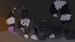 alternative_fashion ambiguous_fluids anthro bed bedroom_eyes bedroom_sex black_body black_fur black_fur_markings breasts cunnilingus duo emo eyeliner eyshadow female female/female fluffy fluffy_hair fur furniture genitals goth hair lamp makeup narrowed_eyes oral pubes purple_eyes pussy seductive selfcest sex square_crossover stripes vaginal lithixlshade fan_character shadepetal felid feline mammal absurd_res hi_res