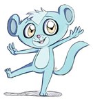 2014 3_toes anthro blue_body blue_fur blue_pawpads bluechika digital_drawing_(artwork) digital_media_(artwork) feet fur happy hasbro herpestid littlest_pet_shop littlest_pet_shop_(2012) looking_at_viewer male mammal mongoose monotone_background on_one_leg open_mouth open_smile pawpads pink_nose pink_tongue raised_leg signature simple_background smile smiling_at_viewer solo standing sunil_nevla toes tongue white_background yellow_eyes