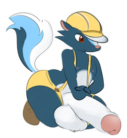 anthro balls big_balls big_penis black_body black_fur blue_body blue_fur clothed clothing femboy flat_cap footwear foreskin fur genitals hat headgear headwear huge_balls huge_penis humanoid_genitalia humanoid_penis hyper hyper_balls hyper_genitalia hyper_penis kneeling male multicolored_body multicolored_fur nipples partially_clothed penis raised_tail red_eyes shoes simple_background smile solo suspenders tail topless white_background white_body white_fur wide_hips elpatrixf animal_crossing nintendo kicks_(animal_crossing) mammal mephitid skunk striped_skunk 2020