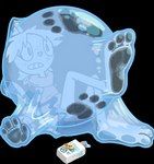 anthro bubble dirty dirty_feet feet female foot_focus foot_grab glue glue_bottle glue_trap glued hindpaw humanoid_feet in_bubble latex pawpads paws plantigrade soles solo sticky stuck trapped kariii paige_(kariii) felid feline mammal alpha_channel hi_res